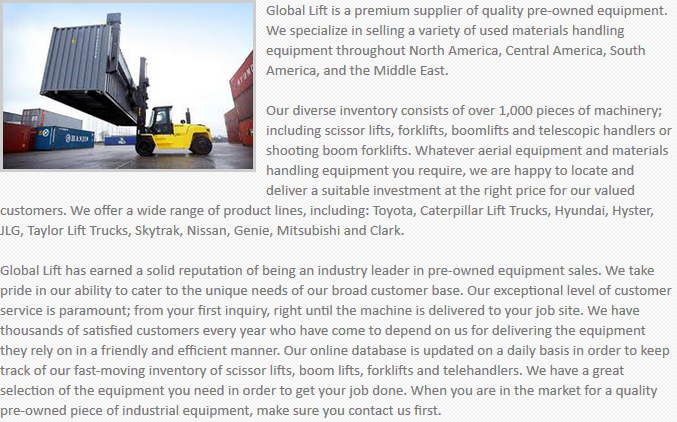 Global Lift Equipment San Antonio